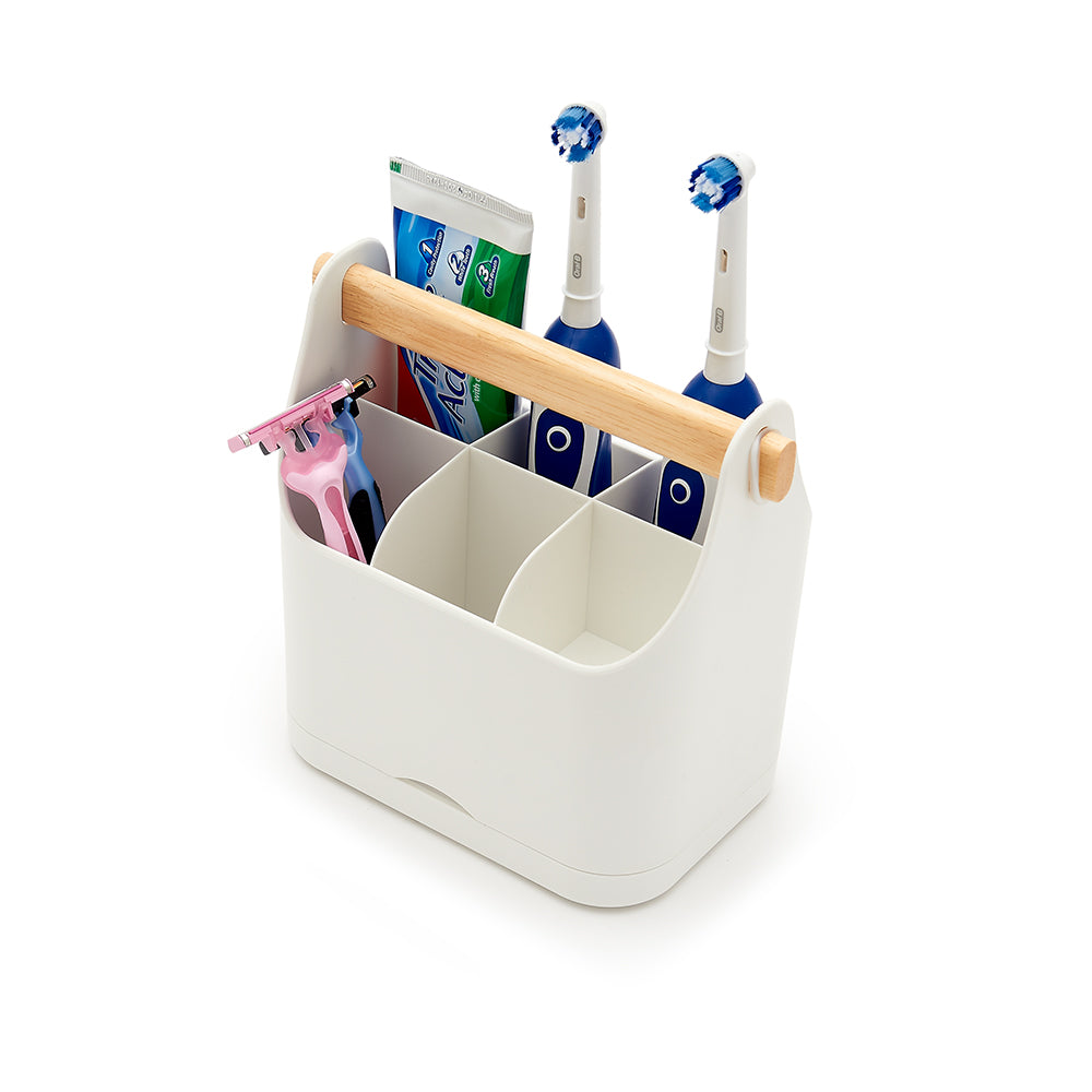 Portaspazzolino Da Parete Multifunzione Con Dispenser Dentifricio - Design Cactus, Fragola, Ciliegia O Fiore (Colore Casuale)