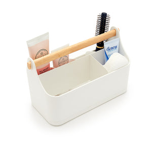 Makeup Storage Organiser – Bathroom Caddy – White