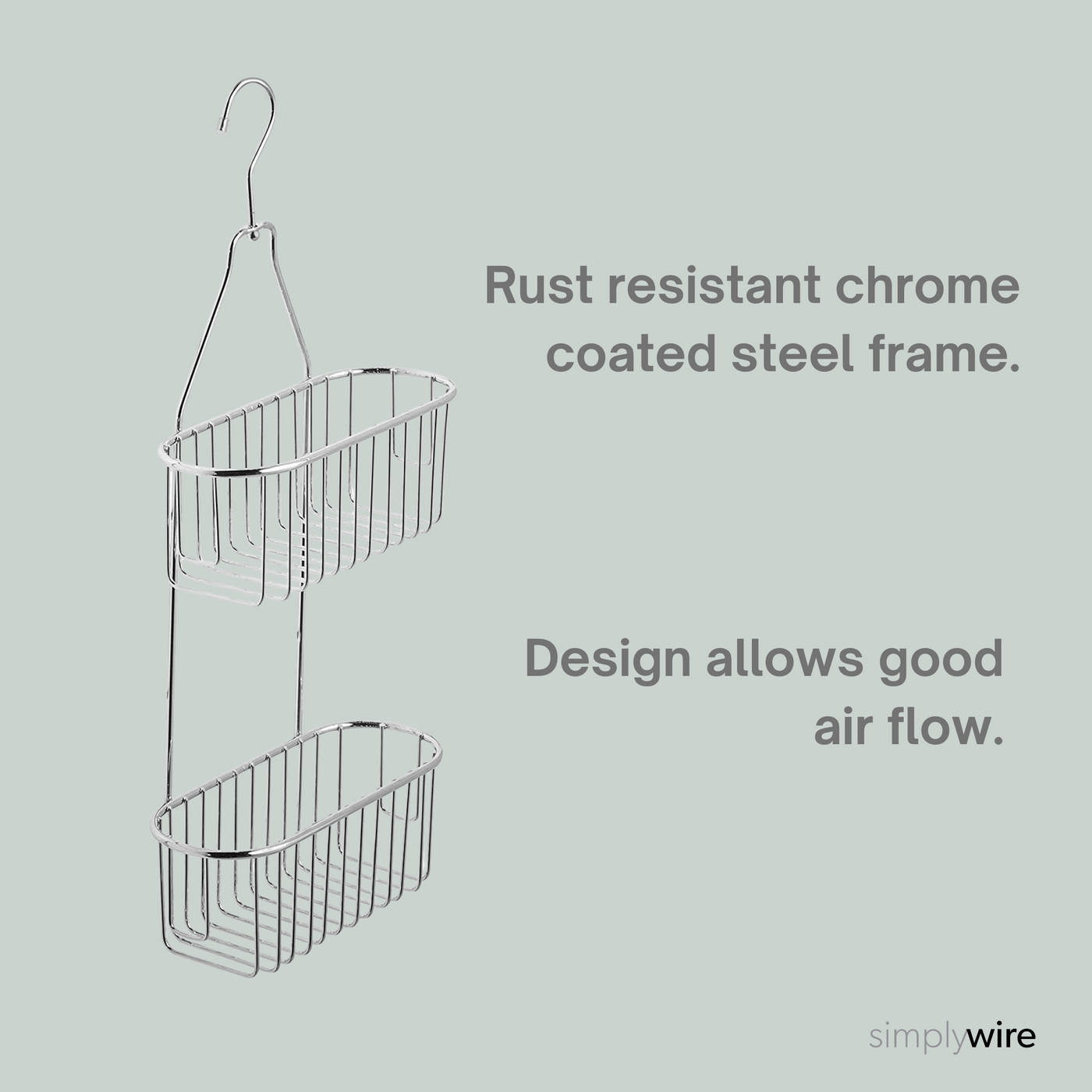 XL Aluminium Rust-Proof 3 Tier Hanging Shower Caddy │Free U.K