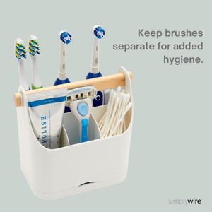 Toothbrush Holder – Bathroom Organiser – White