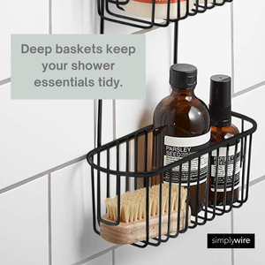 Black shower caddy deals