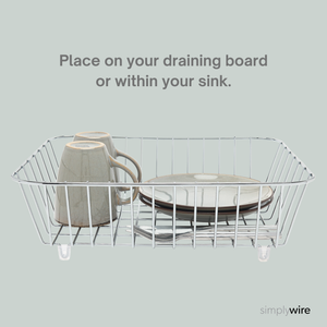 Kitchen Sink Basket – Dish Drainer – Chrome