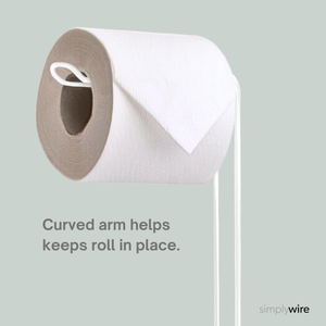 Freestanding Toilet Roll Holder with Storage - White