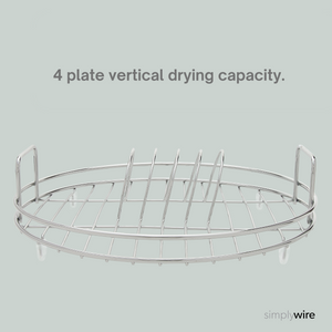 Circular Dish Drainer - Round Sink Drying Rack - Chrome