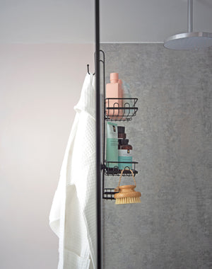 Premium Shower Caddy - Hanging Bathroom Storage Shelves - Rust Resistant – Black