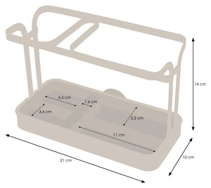 Sink Tidy/Caddy – Retro Flat Wire Kitchen Sink Organiser – Grey