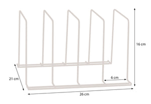 Baking Tray and Chopping Board Rack - Pan Storage - Kitchen Cupboard Organiser – White