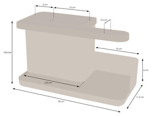 Sink Tidy/Caddy – Kitchen Sink Organiser – Removable Drip Tray – Non-Slip - Grey & White