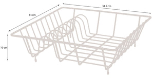 Square Dish Drainer – Plate Drying Rack – Black Plastic Coated Steel