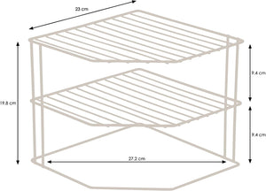 3 Tier Plate Racks – Pack of 2 Kitchen Cupboard Organisers – White