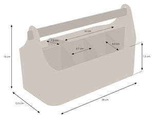 Makeup Storage Organiser – Bathroom Caddy – White