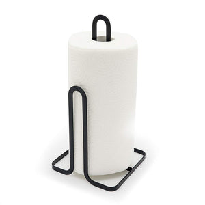 Black Flat Wire Kitchen Roll Holder