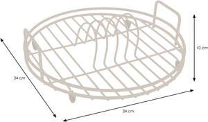 Circular Dish Drainer - Round Sink Drying Rack - Chrome