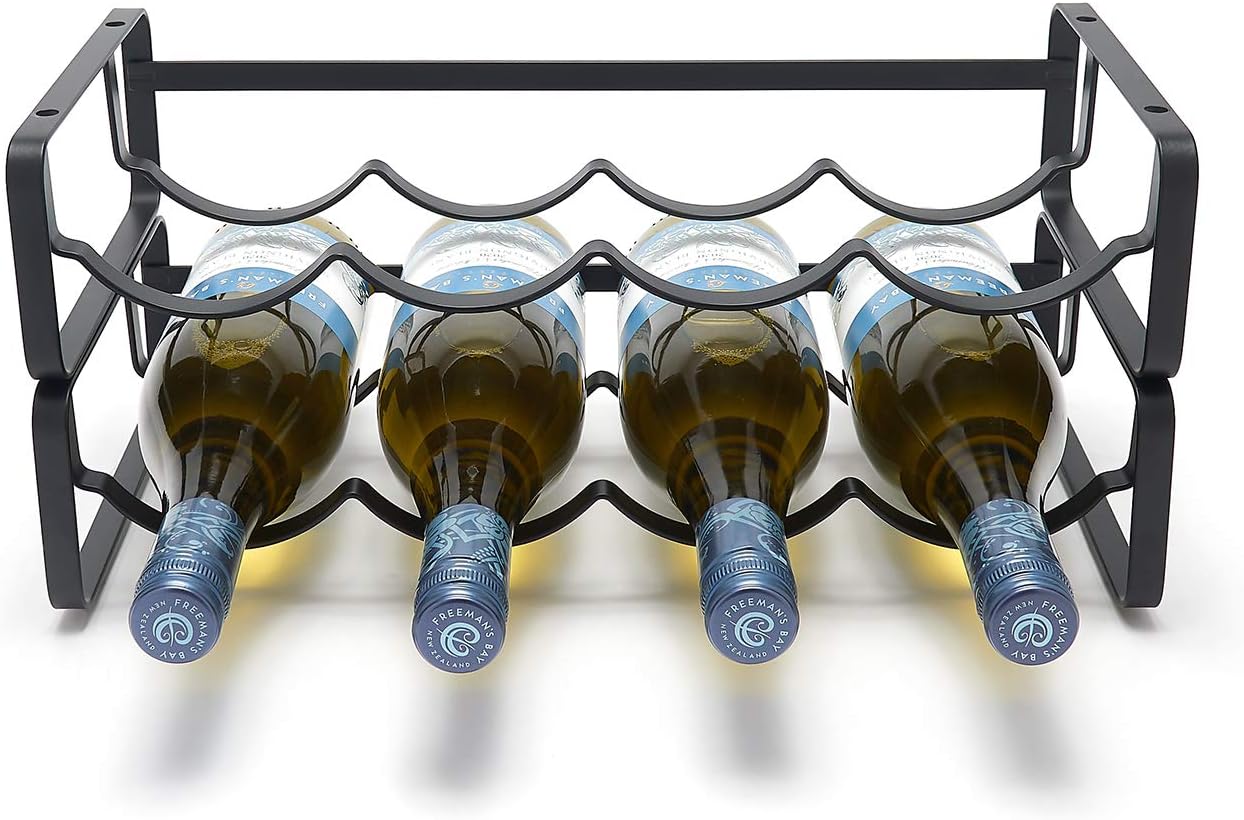 Stackable Wine Rack Modular Modular Wine Rack – Stackable Bottle Holder – Black – simplywire